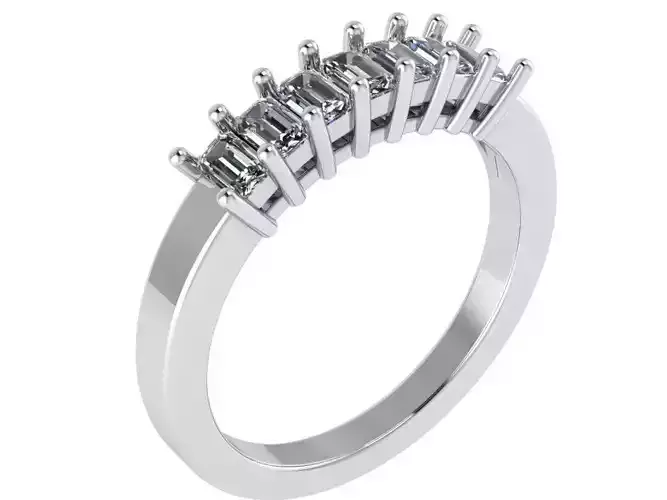 Emerald Diamond Band 1654