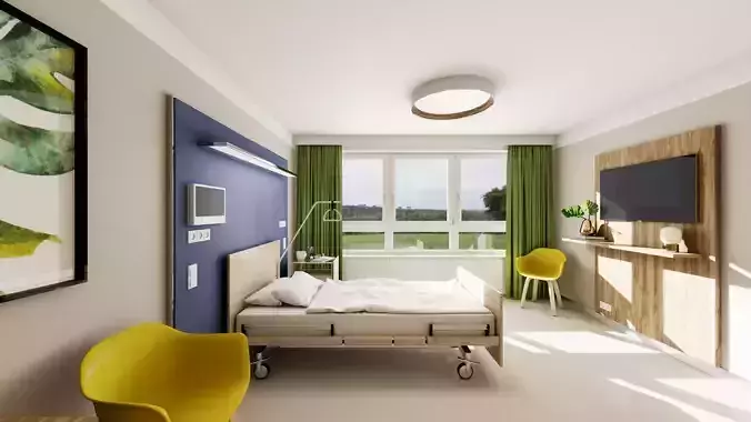 Hospital Room UE4 3D model