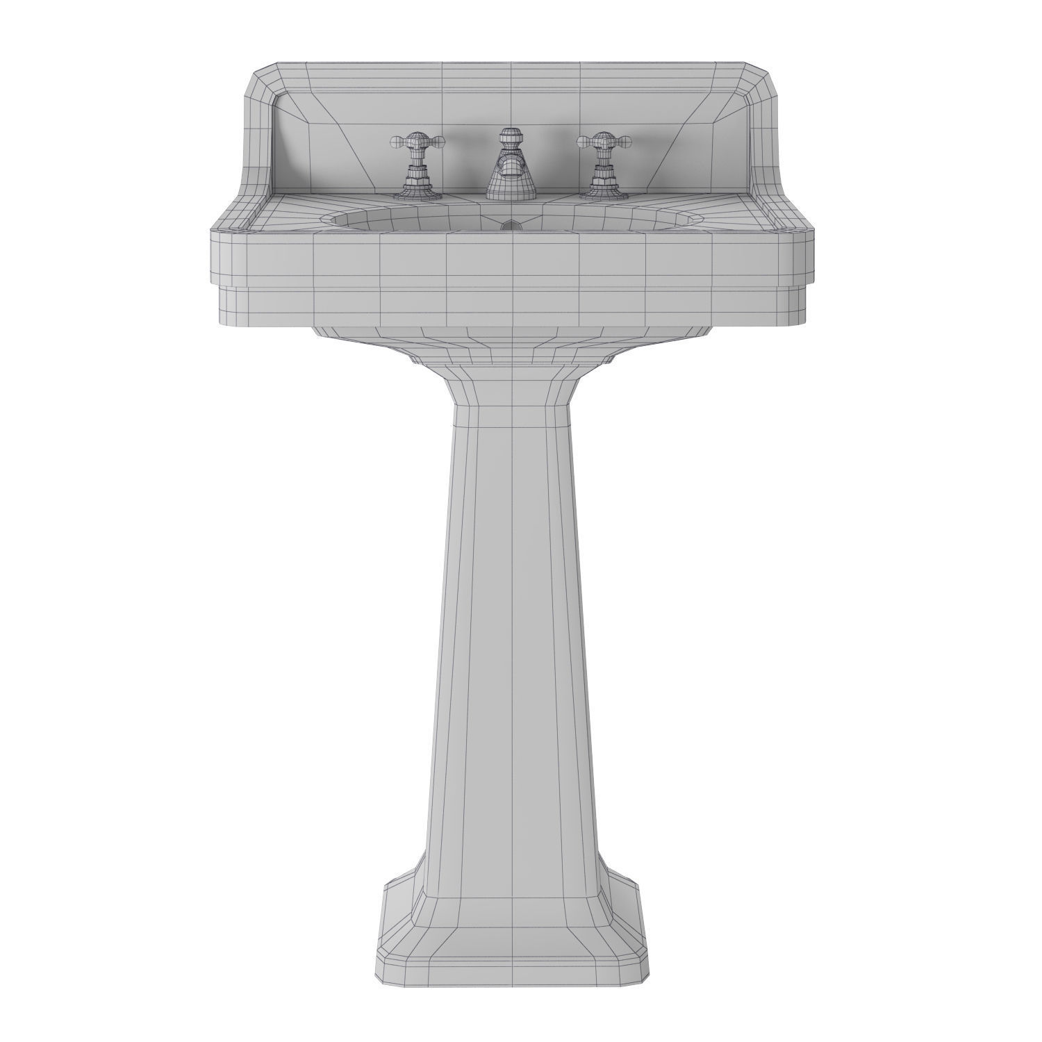 Waterworks Alden on pedestal 3D model_5