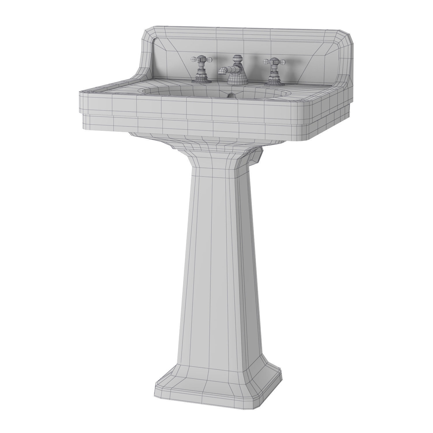 Waterworks Alden on pedestal 3D model_4