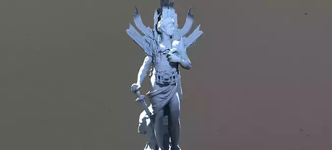 Roman God Mars abstract statue Wings 1