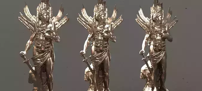 Roman God Mars abstract statue 5 