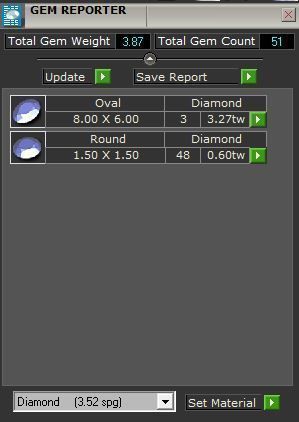 Oval Halo Earring Pendant Set 1661 3D print model_8