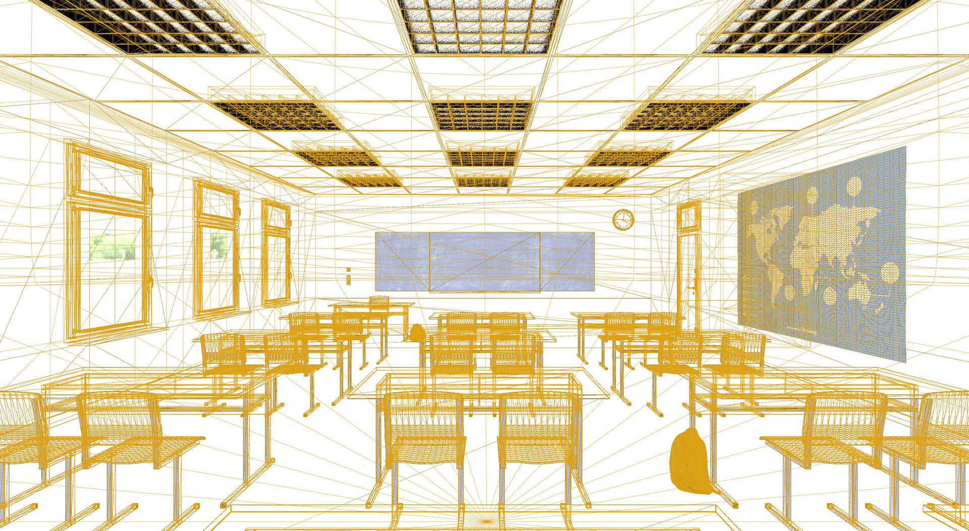 School Collection UE4 3D model_13