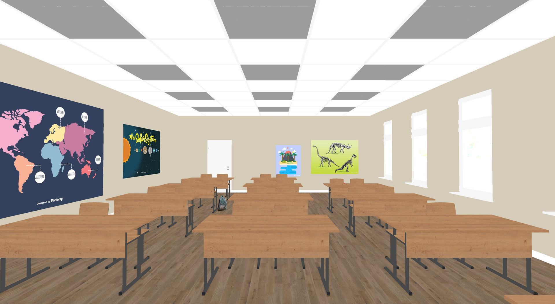School Collection UE4 3D model_4