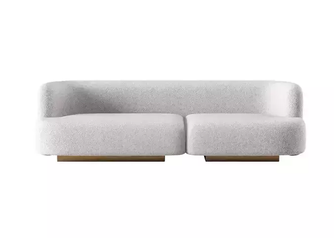 Furniture soft-covered monomer model - multi-person sofa