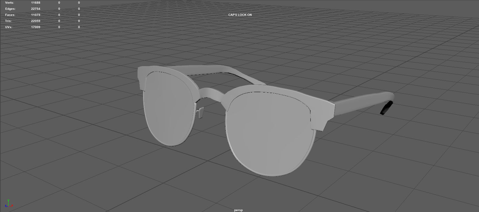 Sunglasses mirrored 3D model_9