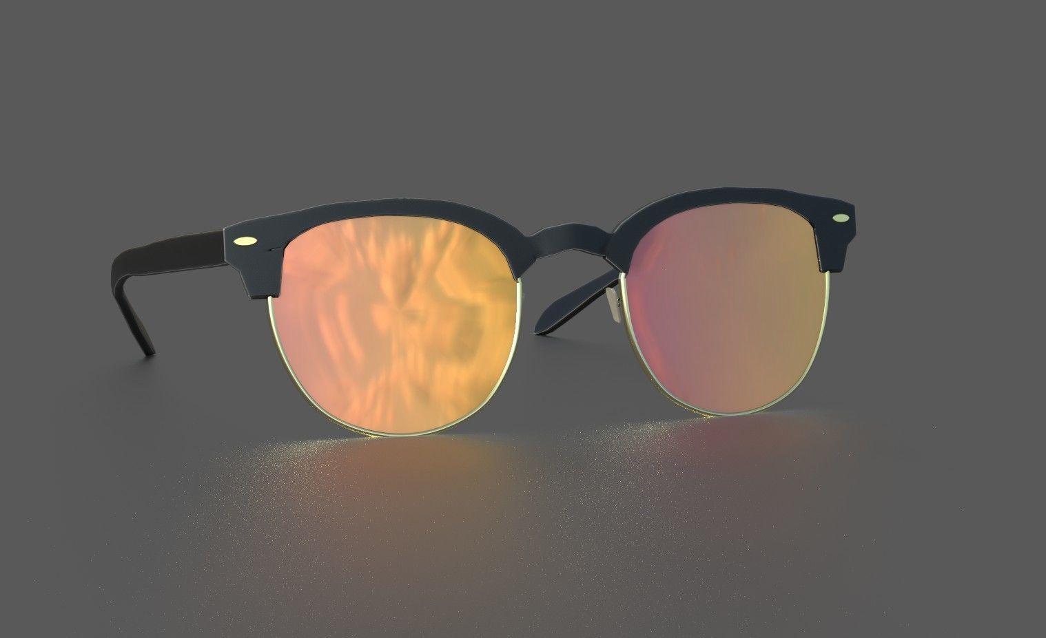 Sunglasses mirrored 3D model_6