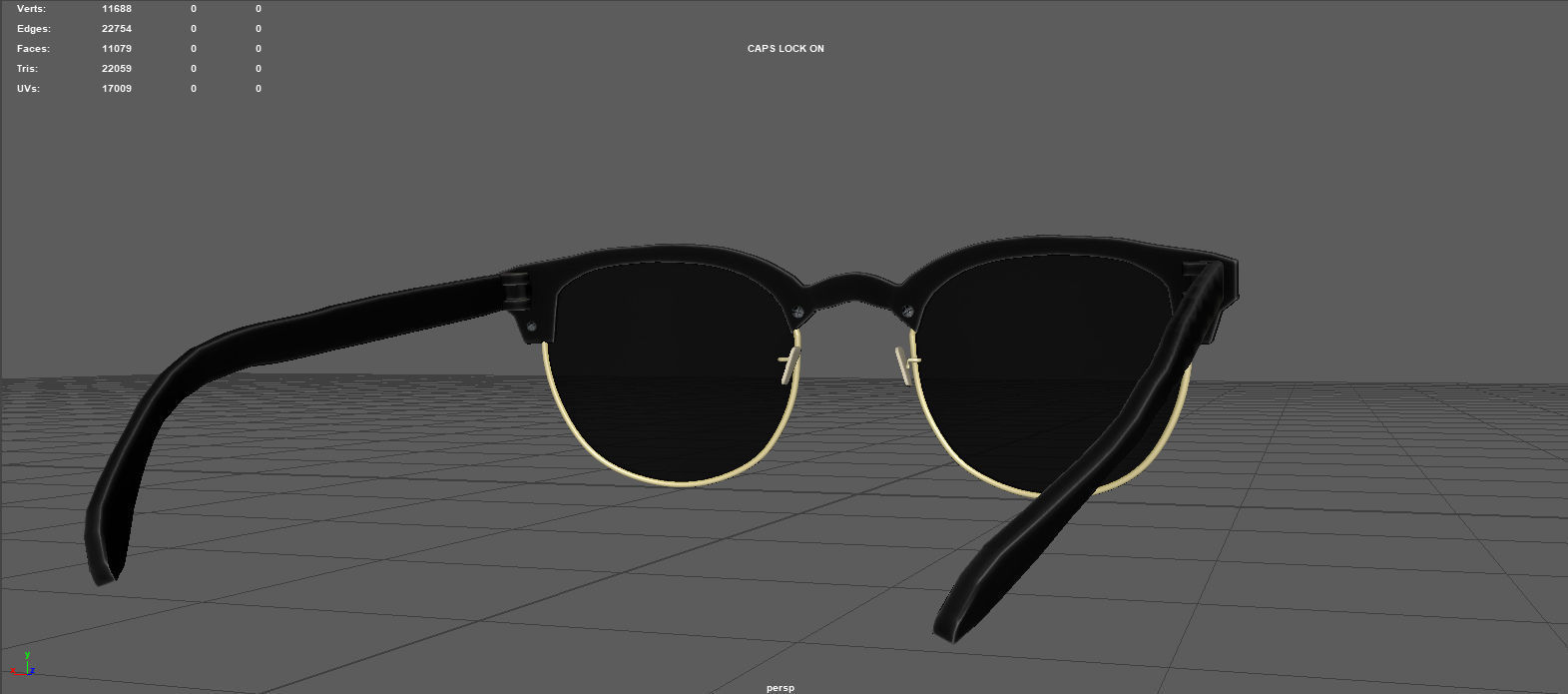 Sunglasses mirrored 3D model_12