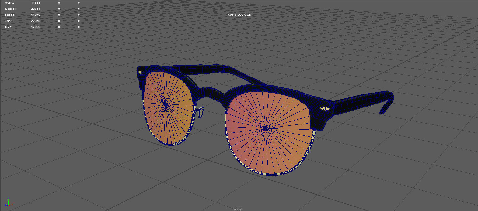 Sunglasses mirrored 3D model_11