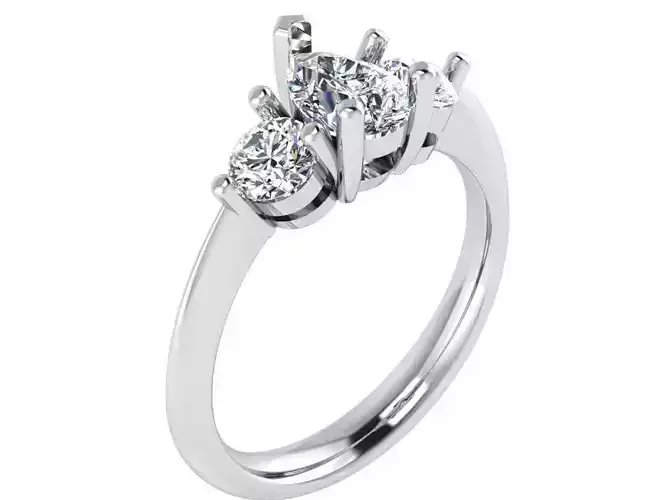 3-Stone Diamond Ring 1664