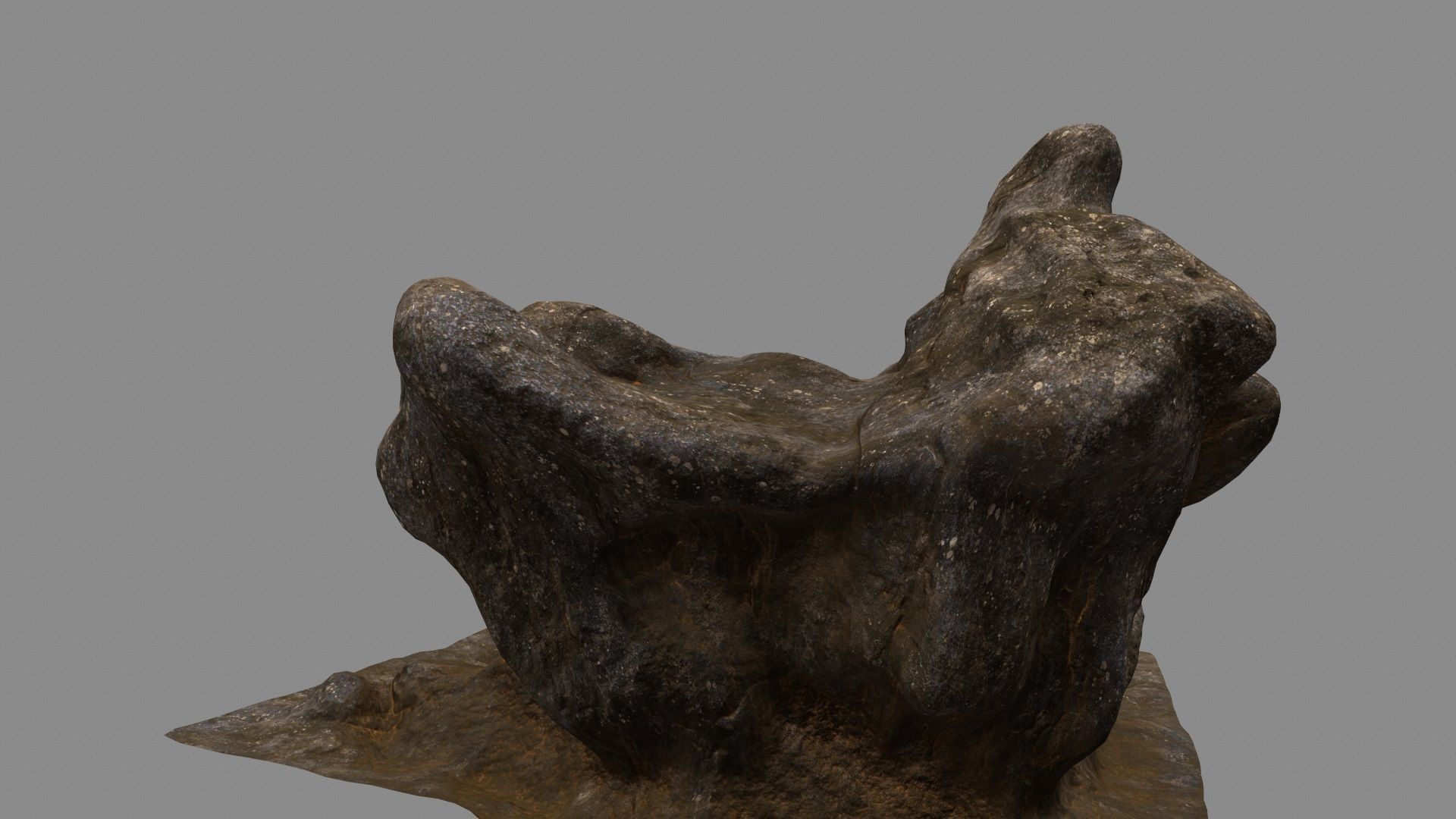 rock stone mount 3D model_7