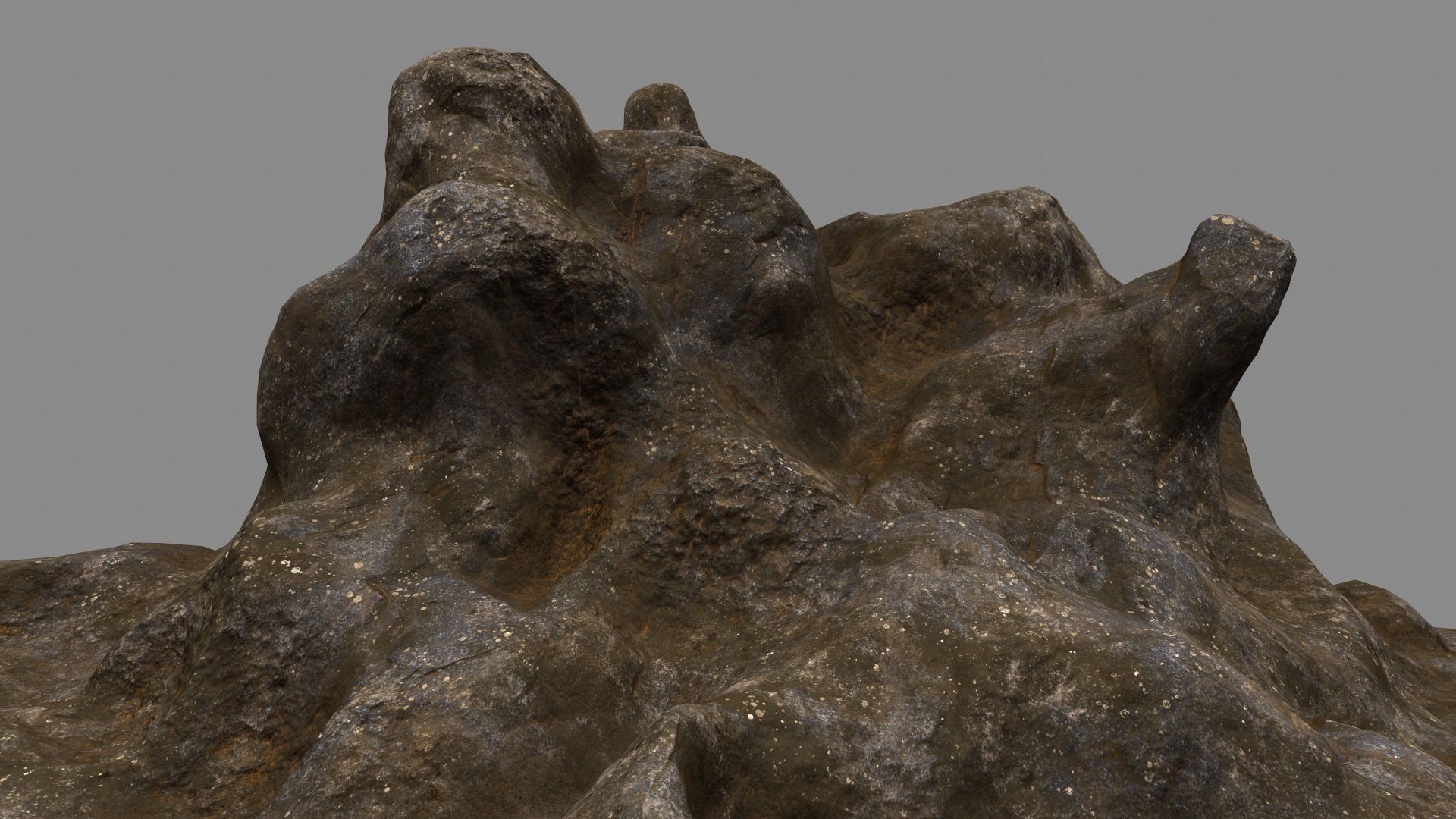 rock stone mount 3D model_2