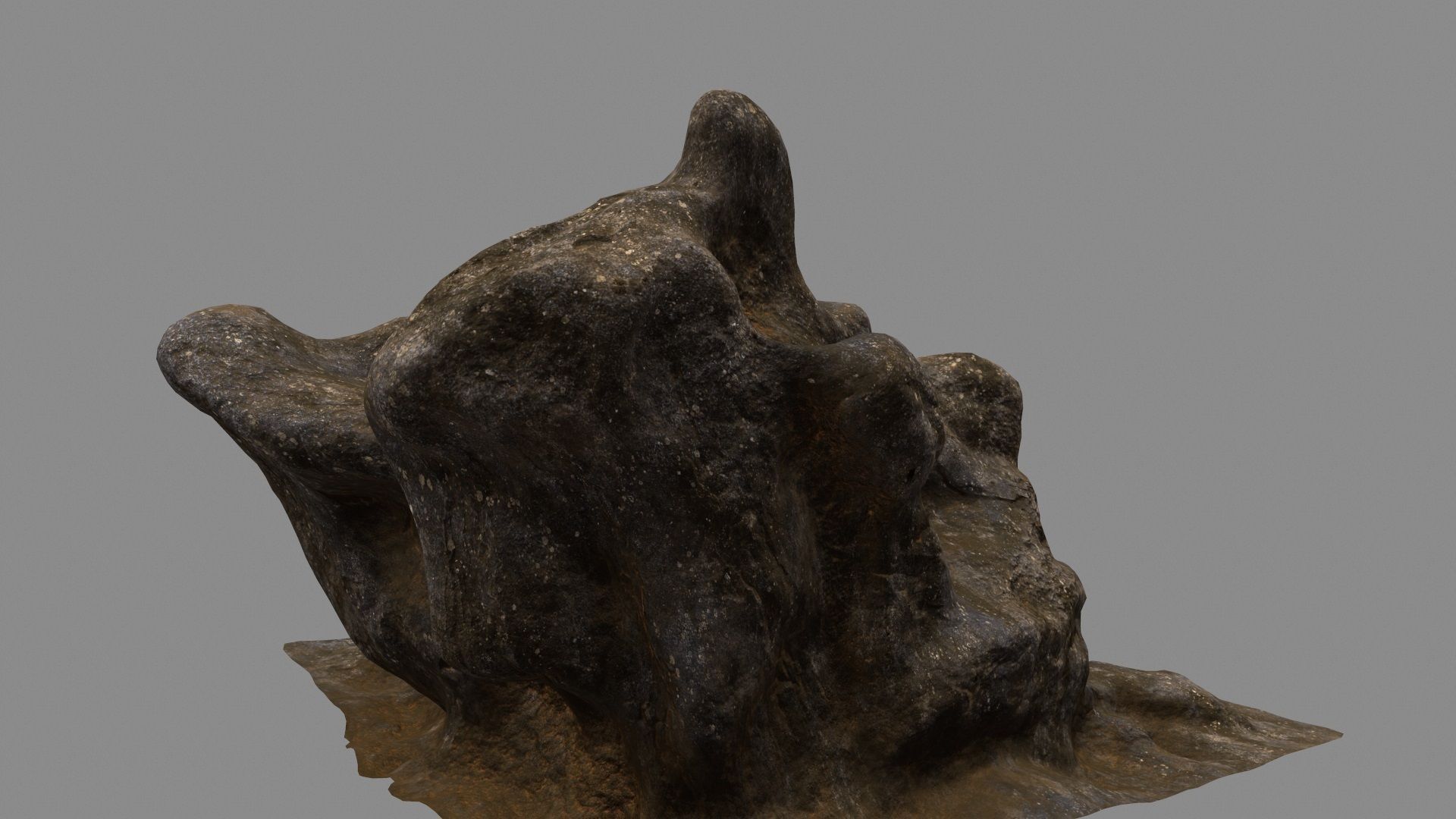 rock stone mount 3D model_9