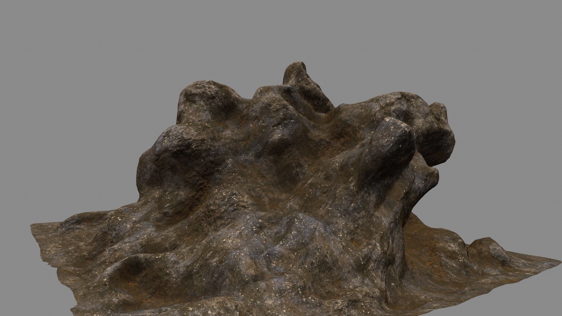 rock stone mount 3D model_4