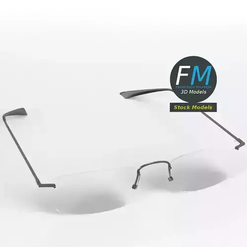 Glasses rimless 3D model