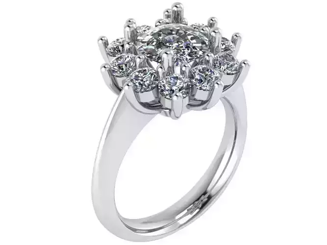 Round Cluster Ring 1668