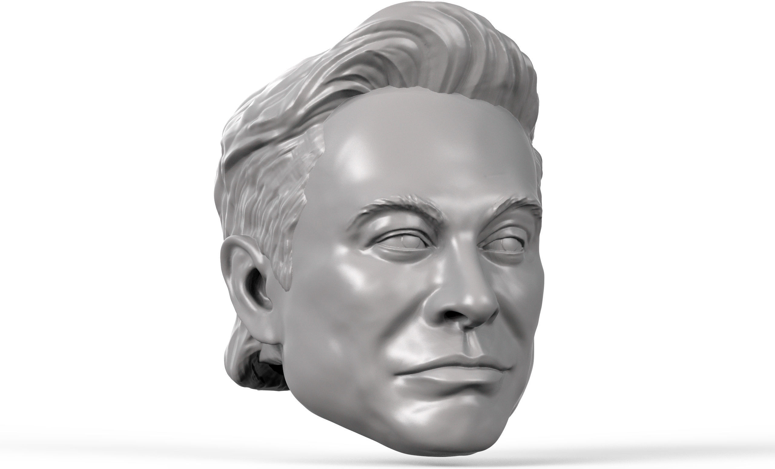 Elon Musk action figure portrait 3D print model_5