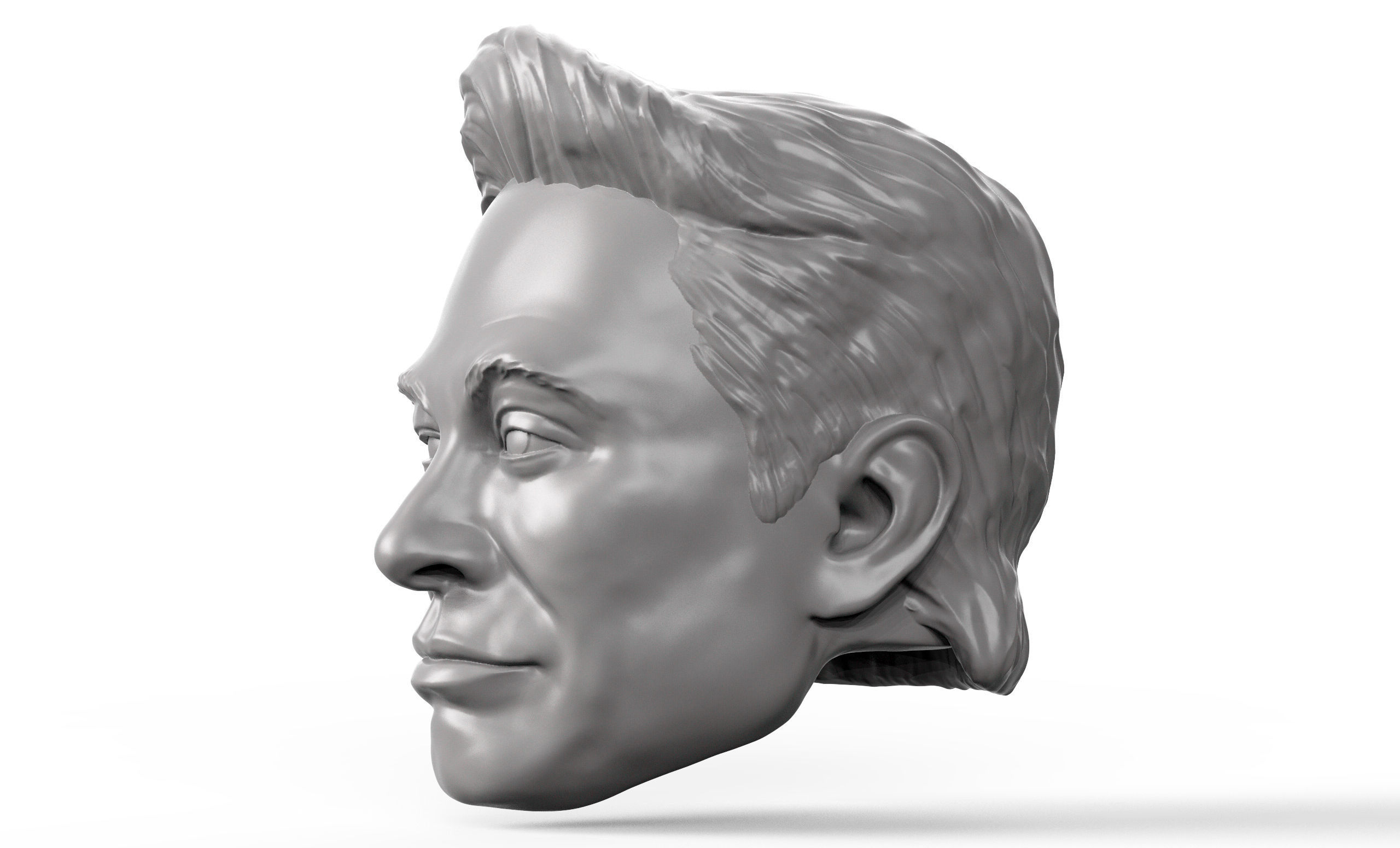 Elon Musk action figure portrait 3D print model_9