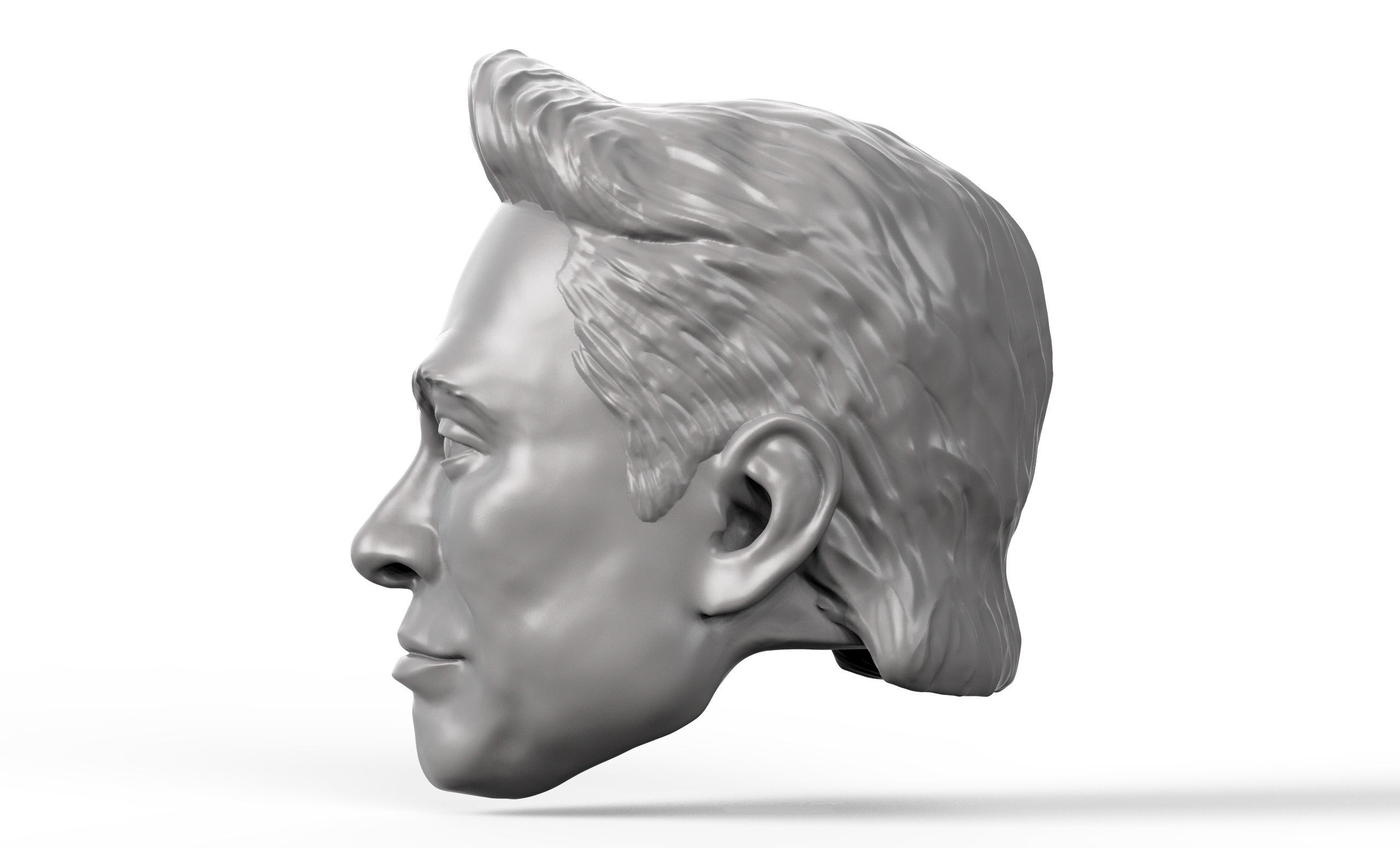 Elon Musk action figure portrait 3D print model_7