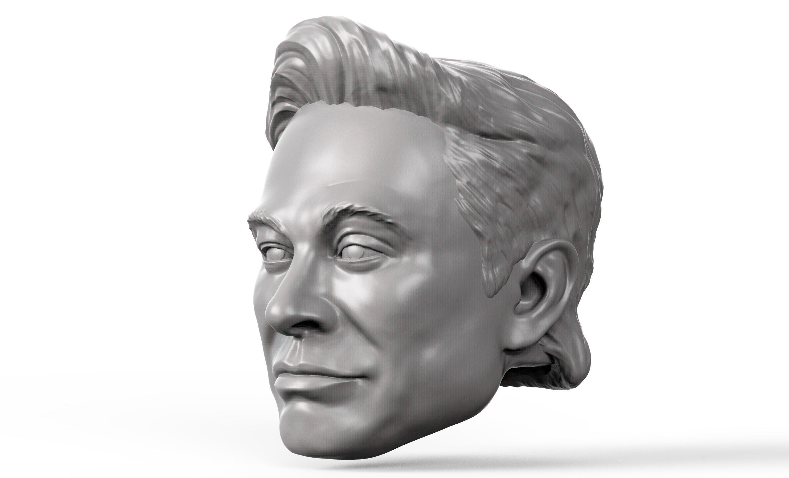Elon Musk action figure portrait 3D print model_4
