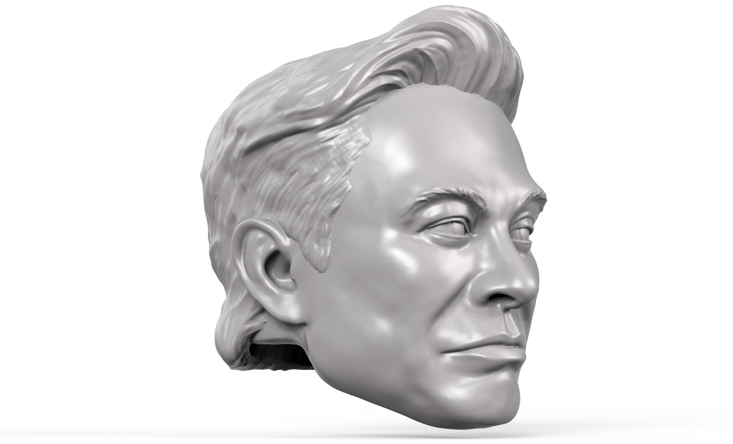Elon Musk action figure portrait 3D print model_8