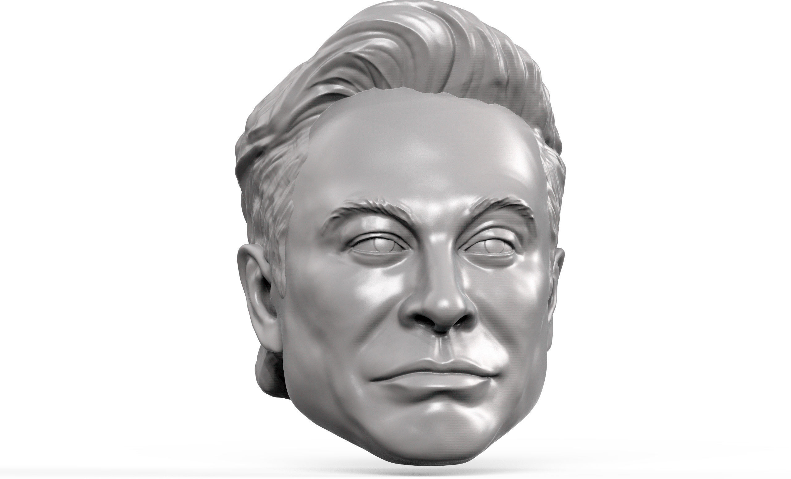 Elon Musk action figure portrait 3D print model_1