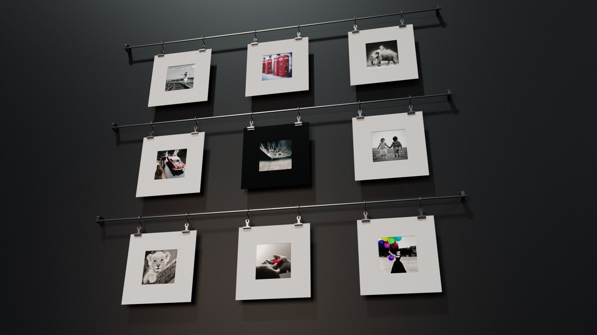 Photo Wall Deco Free low-poly 3D model_4