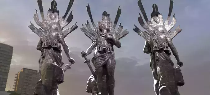 Roman God Mars abstract Wings Dark 