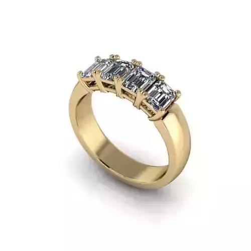 Ring with 5 stones 3D Sizes 17-21