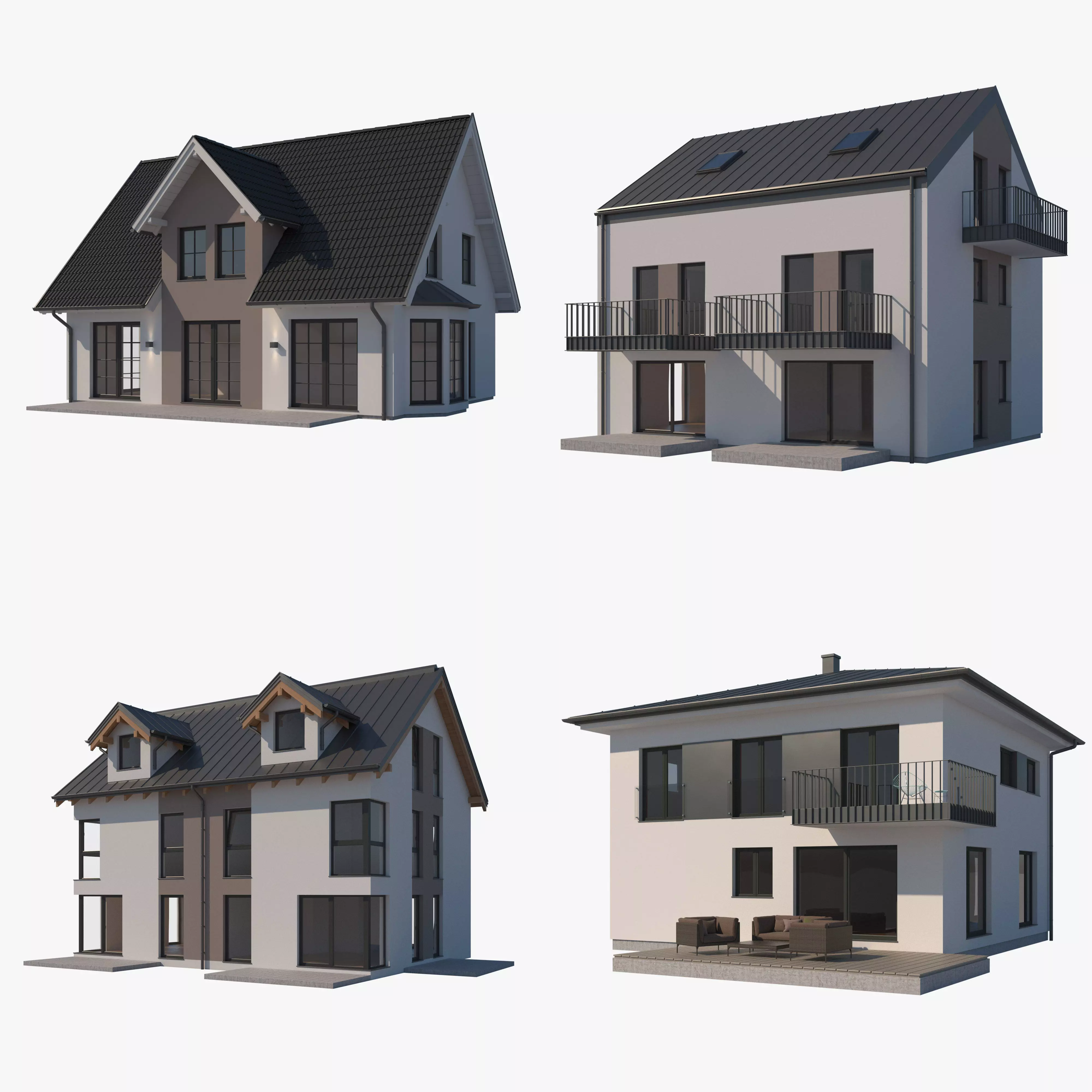European House Collection 2 3D model_0