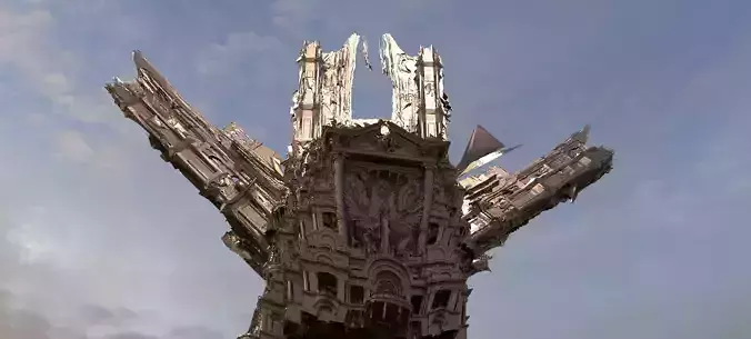 Angelic Gods Mars abstract Leaning tower 2 