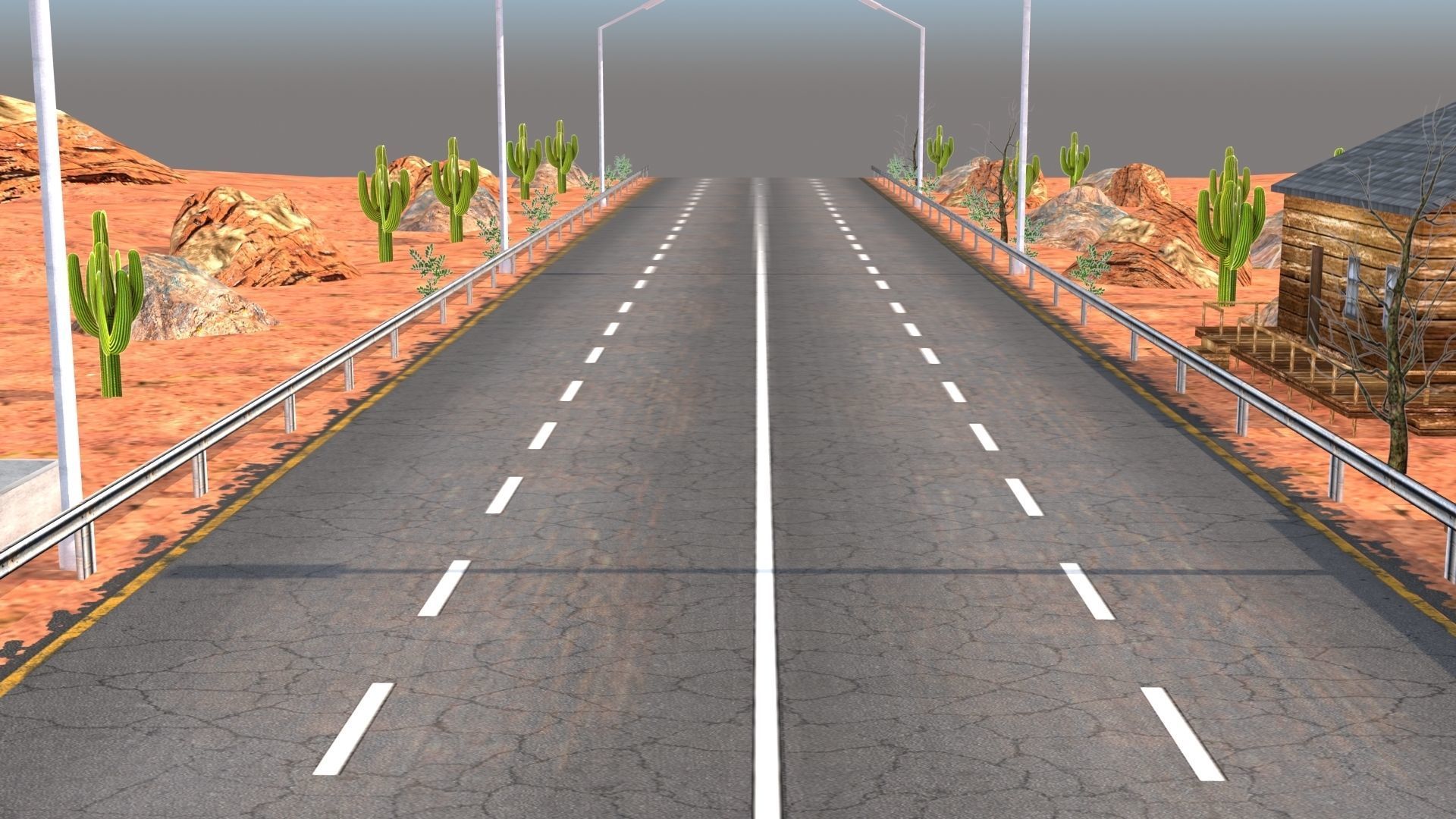 Desert Hill Racing Adventure 3D Model 2025 Low-poly 3D model_10