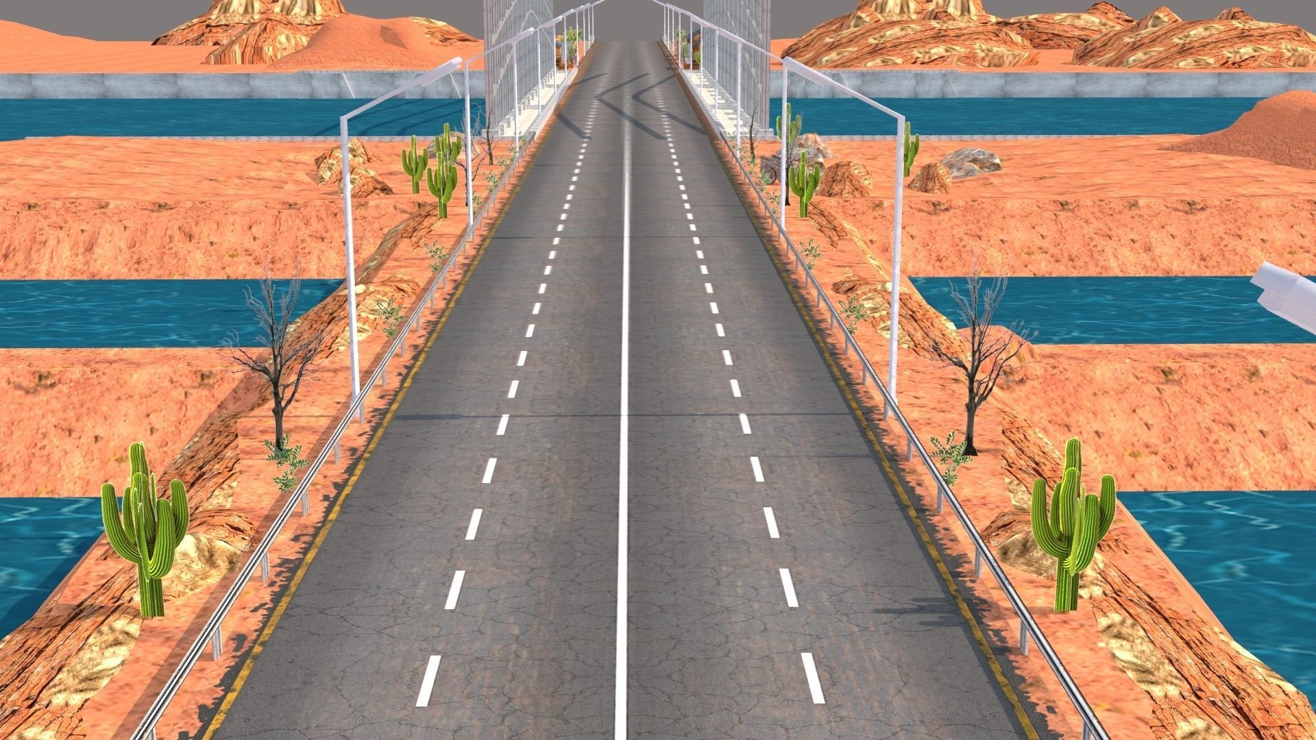 Desert Hill Racing Adventure 3D Model 2025 Low-poly 3D model_3