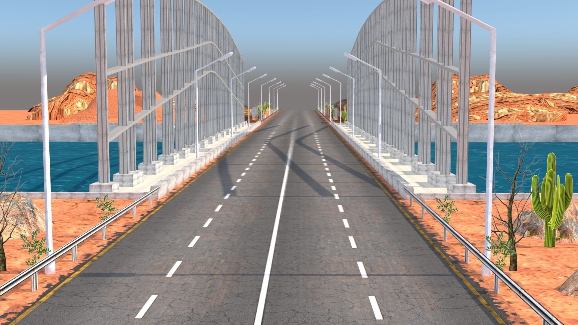 Desert Hill Racing Adventure 3D Model 2025 Low-poly 3D model_5