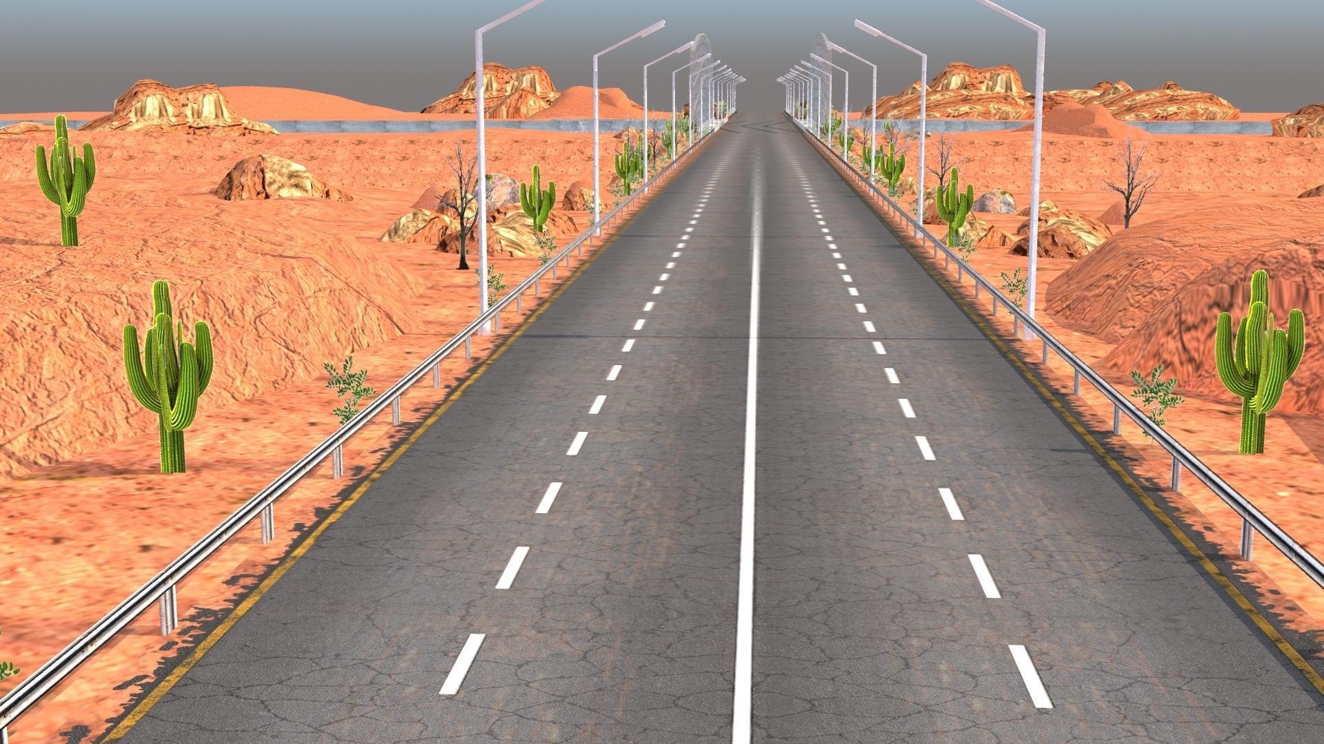 Desert Hill Racing Adventure 3D Model 2025 Low-poly 3D model_25