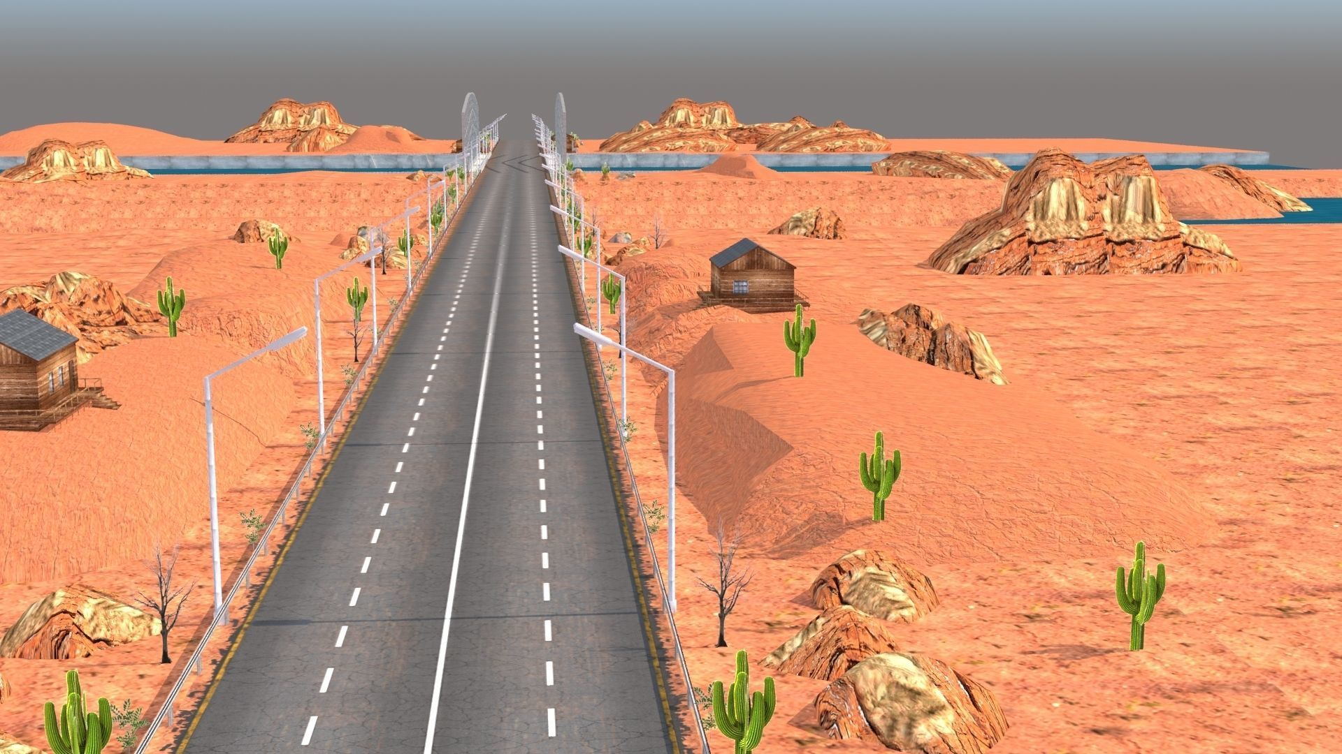 Desert Hill Racing Adventure 3D Model 2025 Low-poly 3D model_11