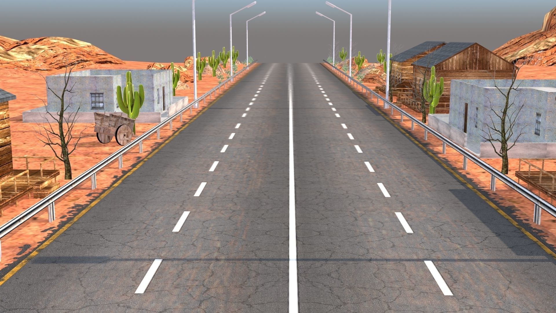 Desert Hill Racing Adventure 3D Model 2025 Low-poly 3D model_9