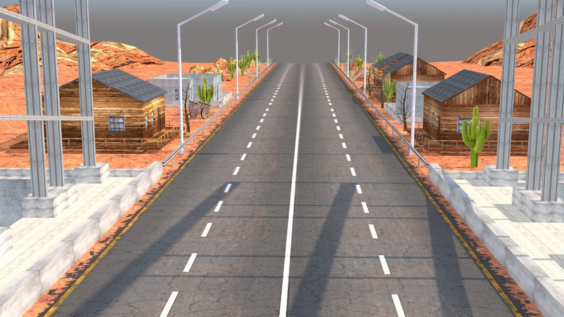 Desert Hill Racing Adventure 3D Model 2025 Low-poly 3D model_8