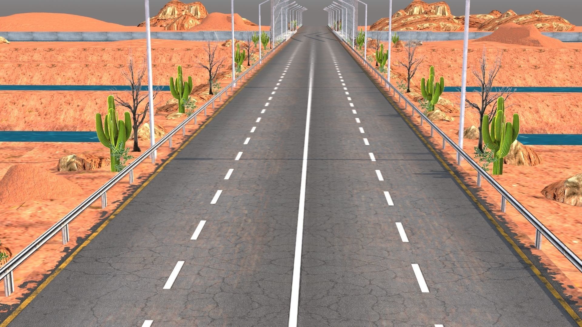 Desert Hill Racing Adventure 3D Model 2025 Low-poly 3D model_28