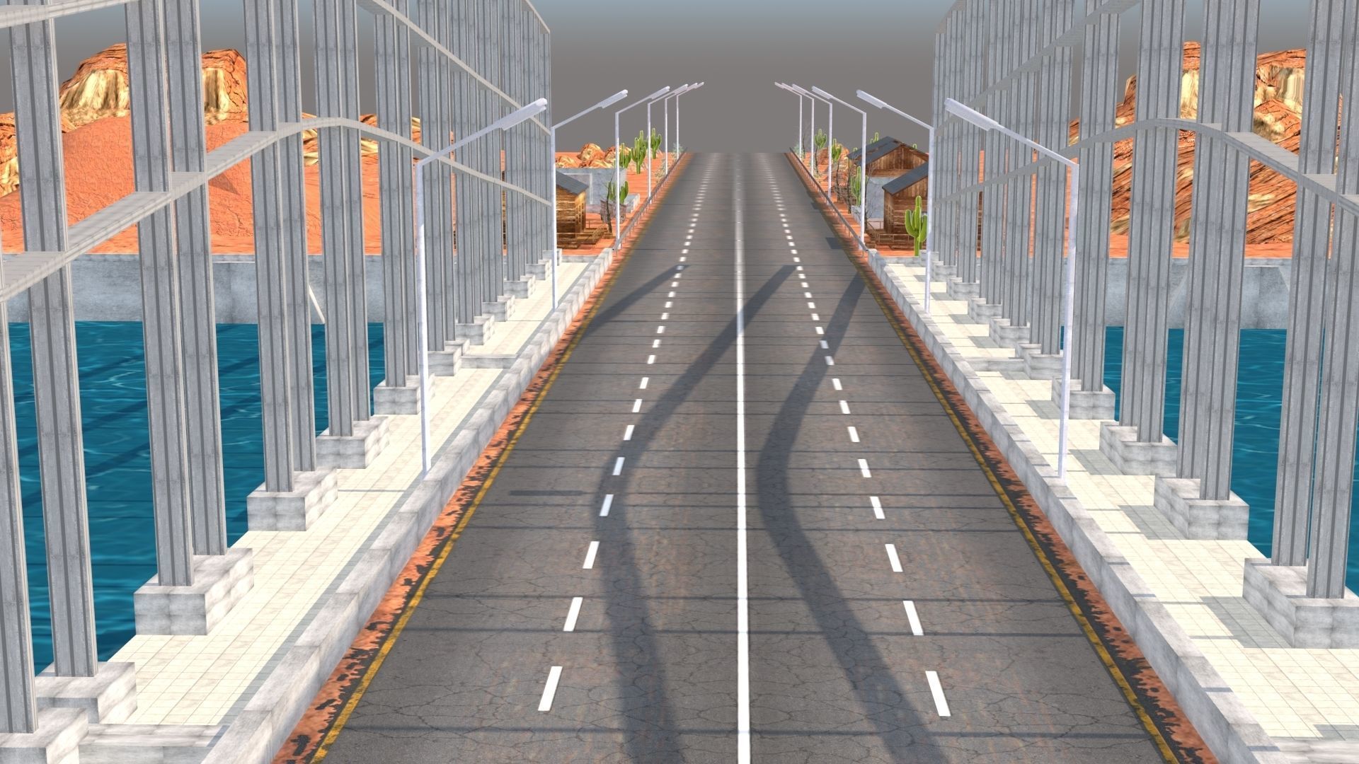 Desert Hill Racing Adventure 3D Model 2025 Low-poly 3D model_7