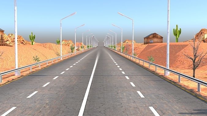 Desert Hill Racing Adventure 3D Model 2025 Low-poly 3D model