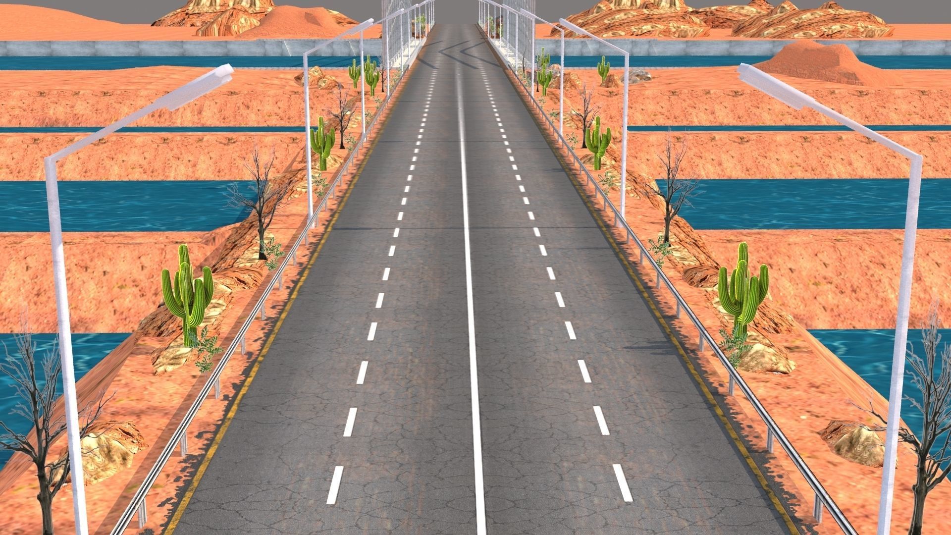 Desert Hill Racing Adventure 3D Model 2025 Low-poly 3D model_2