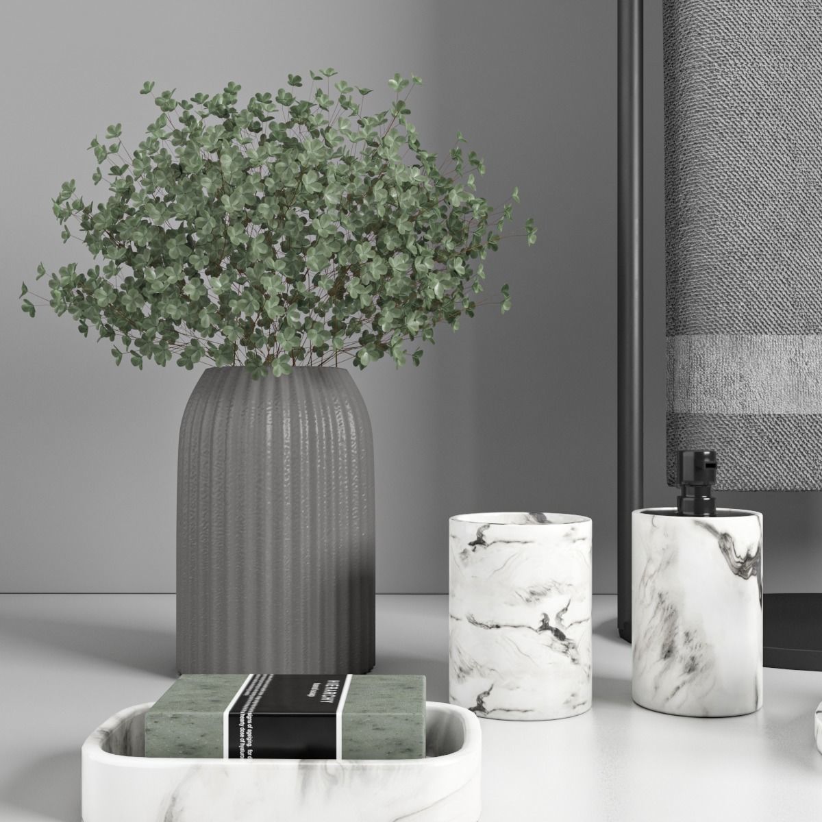 bathroom accessories set 50 3D model_2