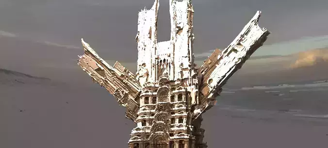 Stone Monolith Architecture Wings