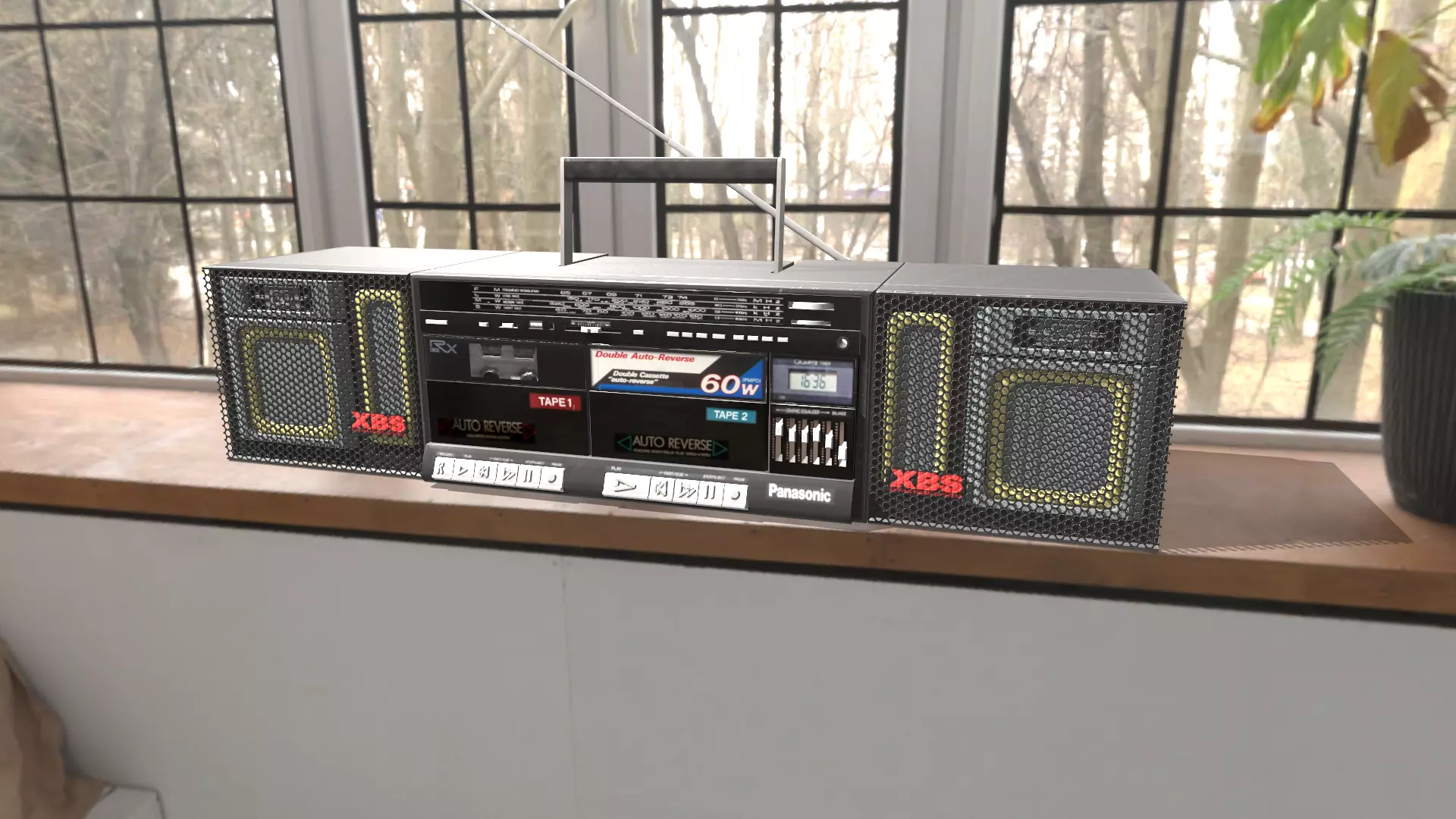 Boombox panasonic rx cw55 Low-poly 3D model