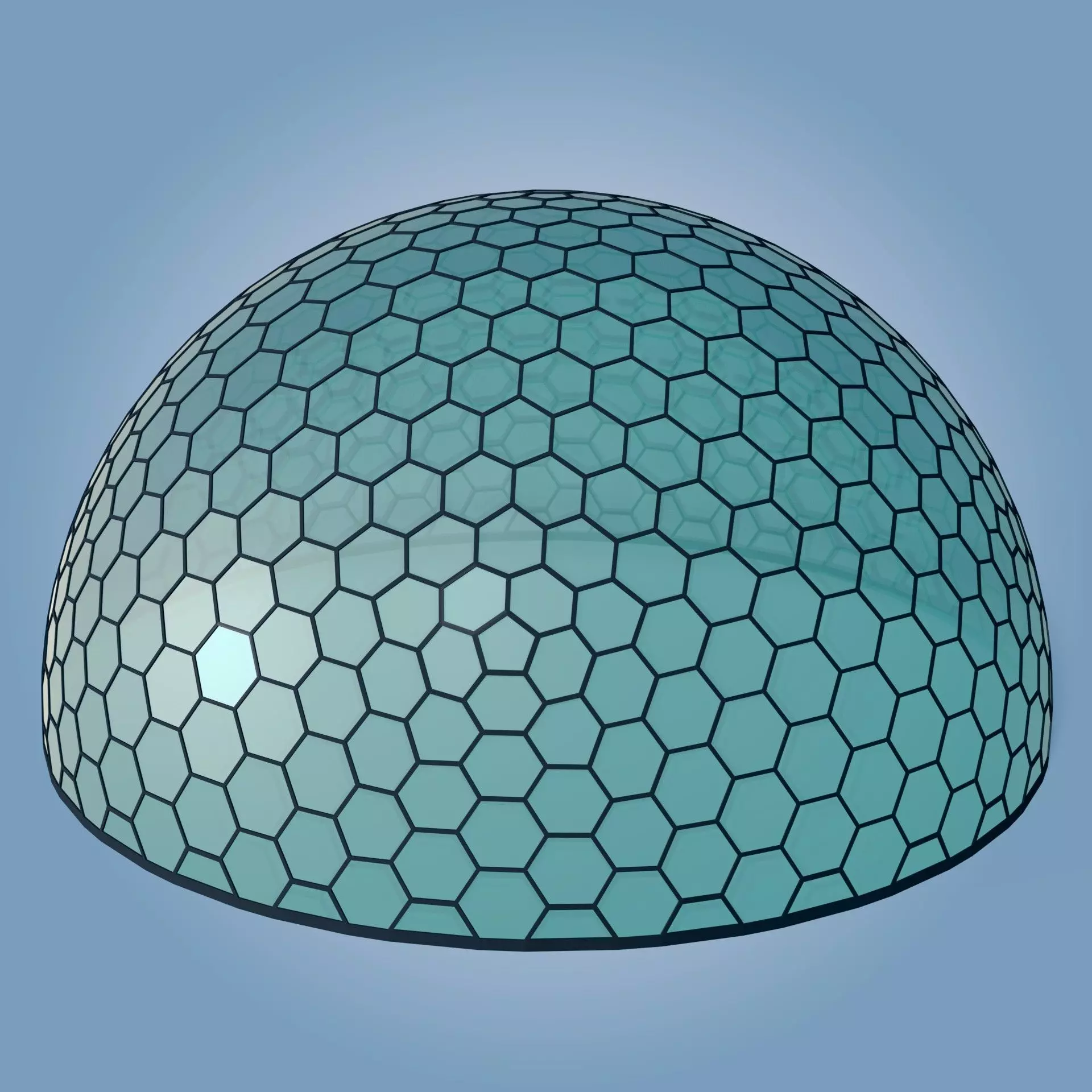 Geodesic Dome Low-poly 3D model_0