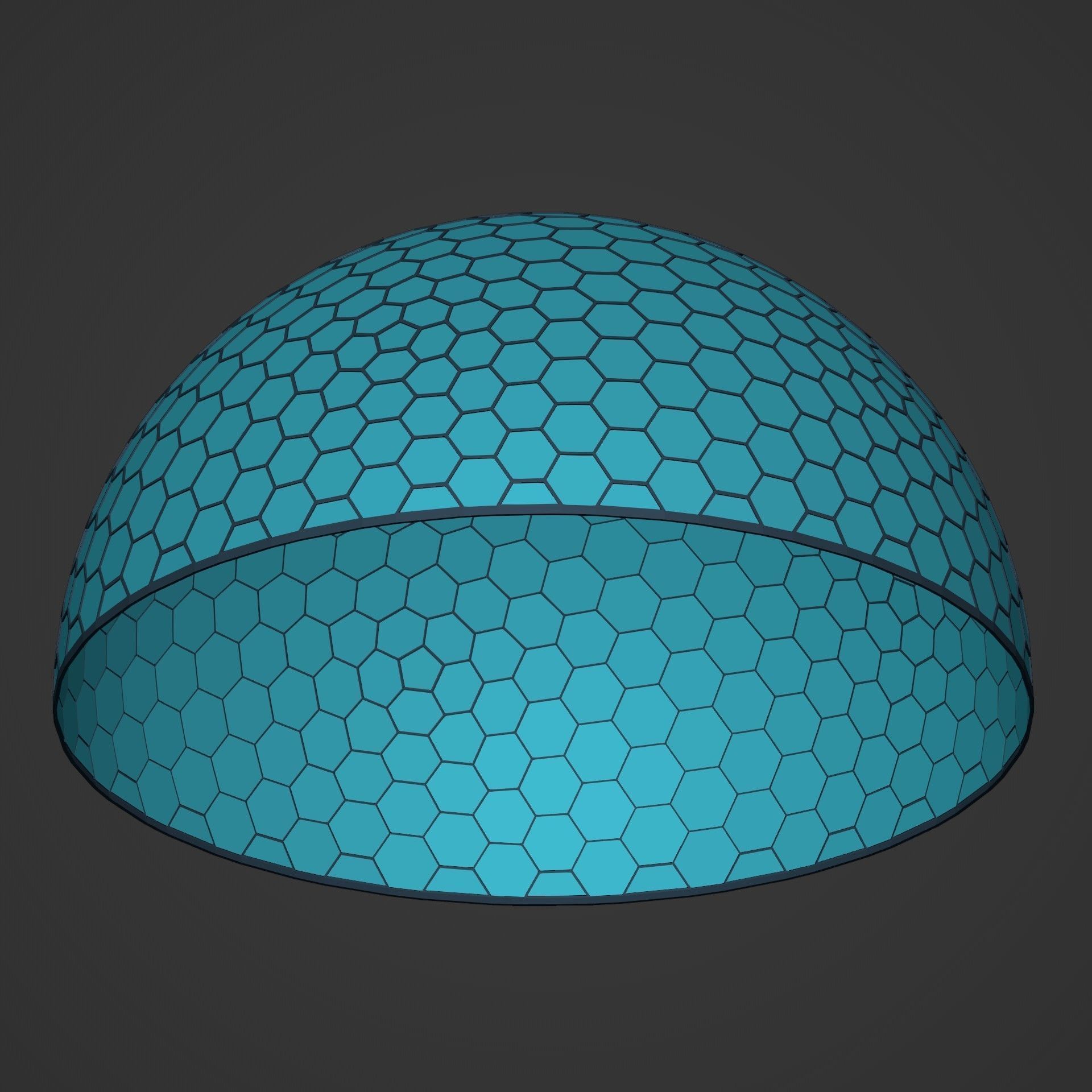 Geodesic Dome Low-poly 3D model_3