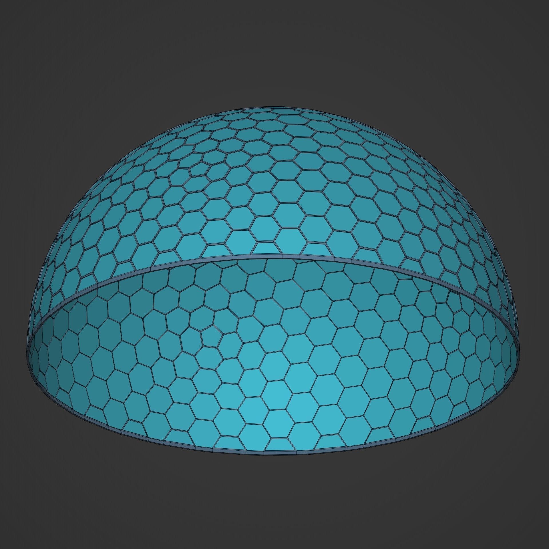 Geodesic Dome Low-poly 3D model_4