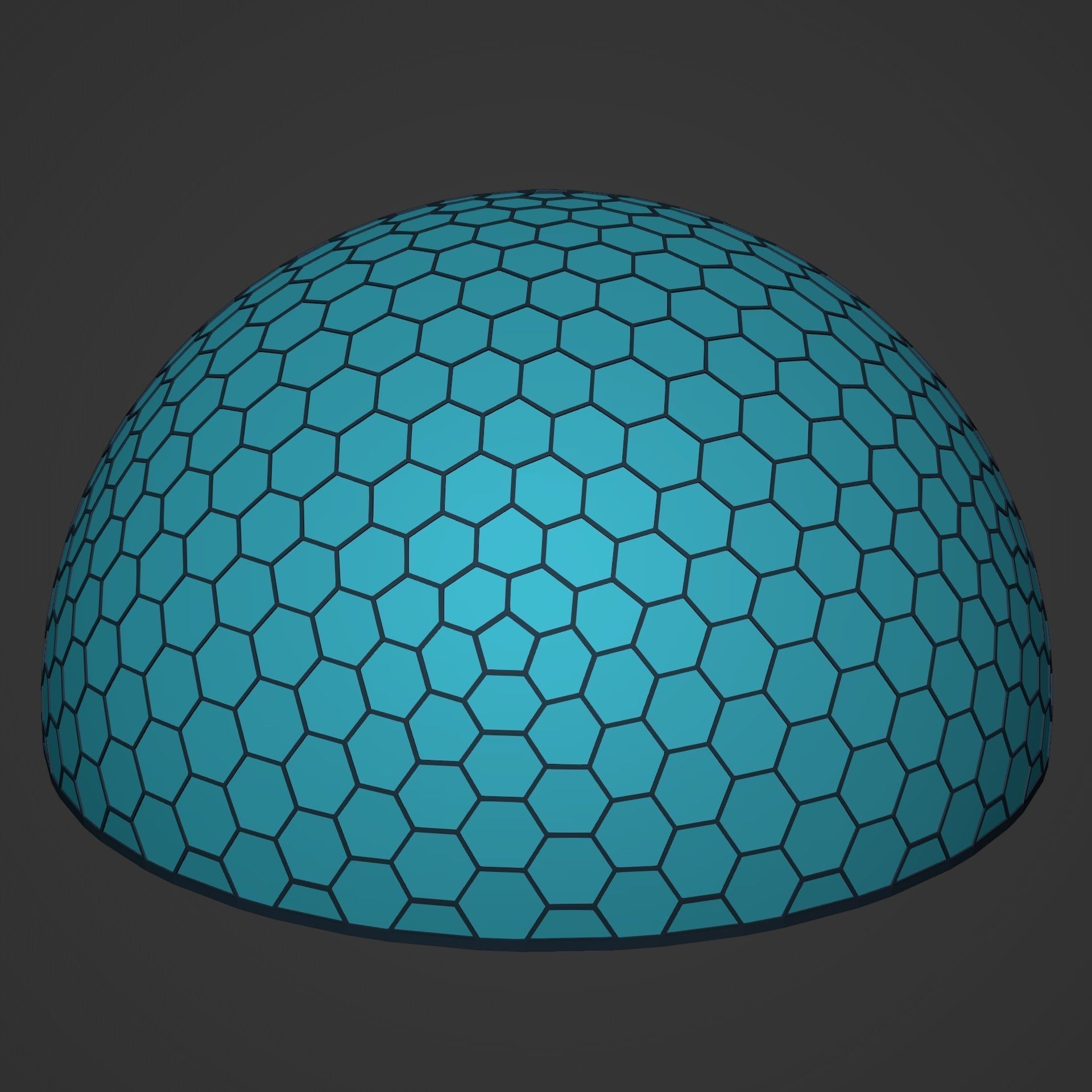 Geodesic Dome Low-poly 3D model_1